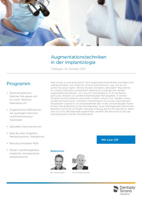 Zahngesundheit im Loretto Tübingen - Augmentationstechniken