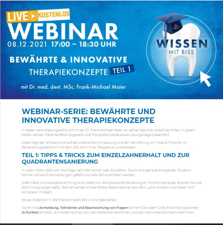 Zahngesundheit im Loretto Tübingen - Ketenbach Webinar